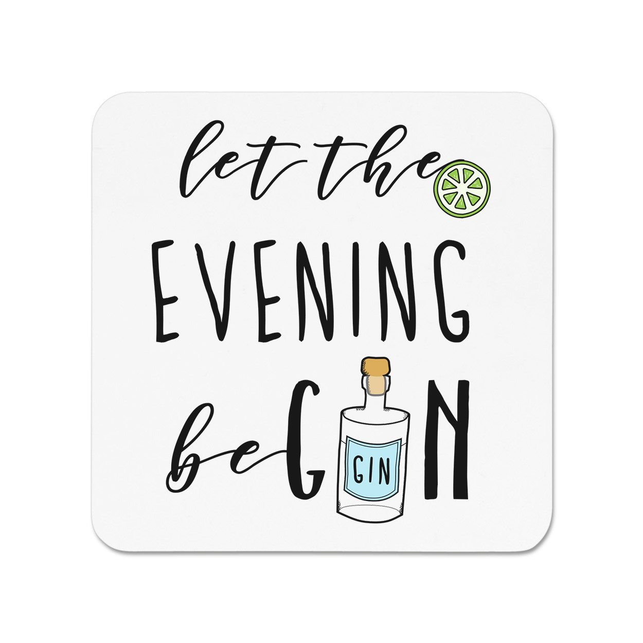 Let The Evening BeGIN Fridge Magnet - Gin and Tonic Funny