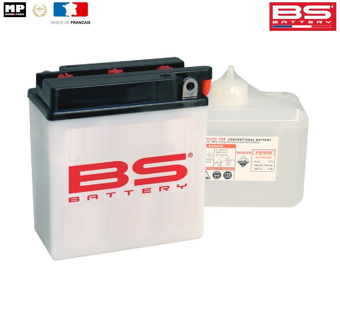 Batterie YAMAHA XT 550 1982 1983 BS-Battery BB5L-B 12V