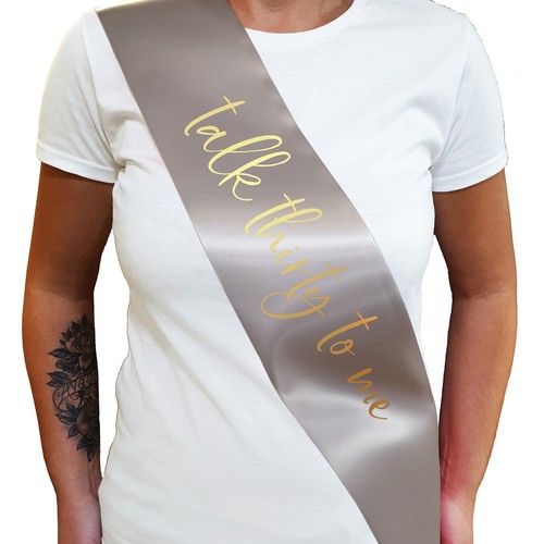 TALK 30 TO ME SASH - 30th Birthday Sash - Thirtieth Birthday Present 30th Gift - Picture 10 of 18