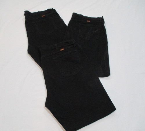 B2 Rustler 44 44x30 black denim relaxed fit straight leg jeans 3 PAIRS LOT