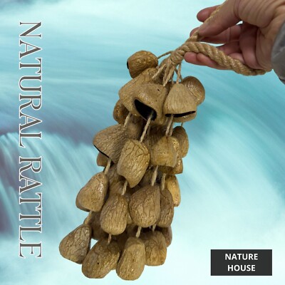 【Import Duties Apply】Natural Shell Rattle Handmade Percussion Shaker Seed Rattle