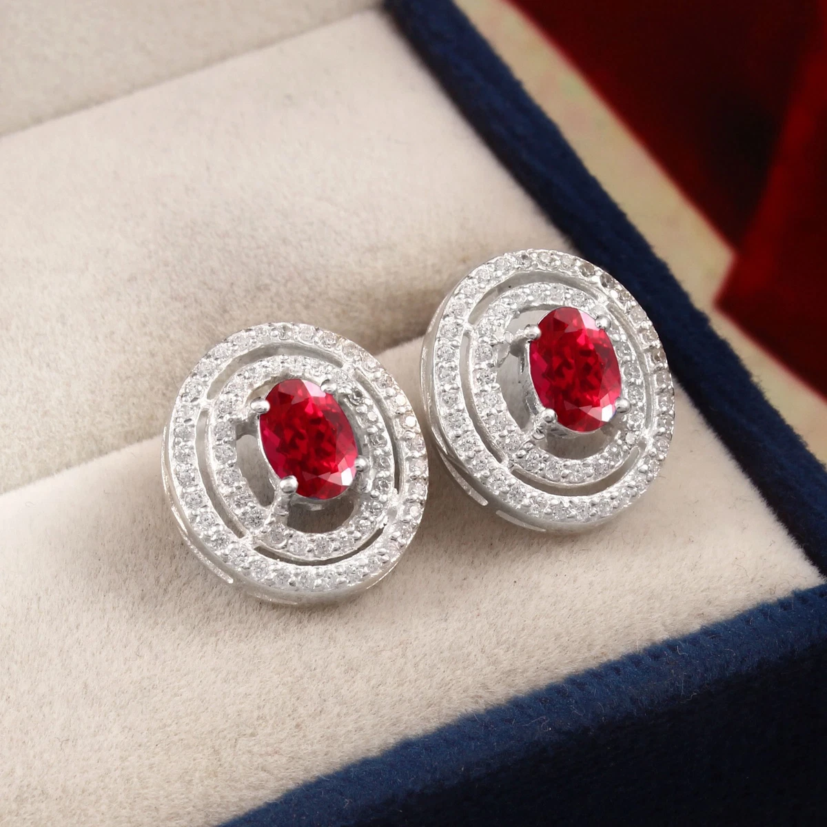 Orecchini Crystal red drop giada e cristallo rosso - Gioielli - O