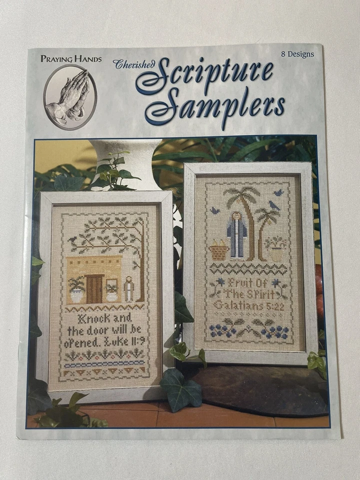 3 Praying Hands Cross Stitch 8 Pattern Booklets Wedding Scripture Bible Story - Image 4 of 4