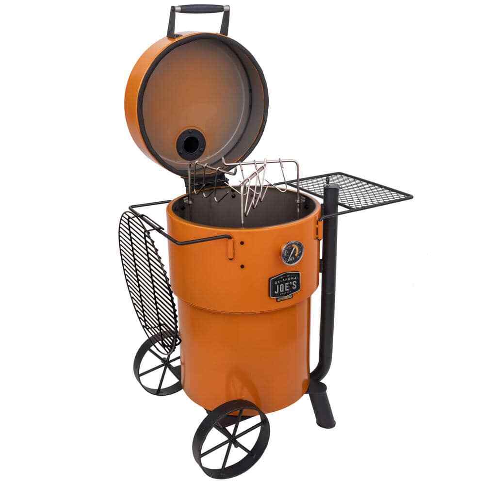 Oklahoma Joe's Grill Drum Smoker Combo Charcoal Wood BBQ Outdoor Cooker