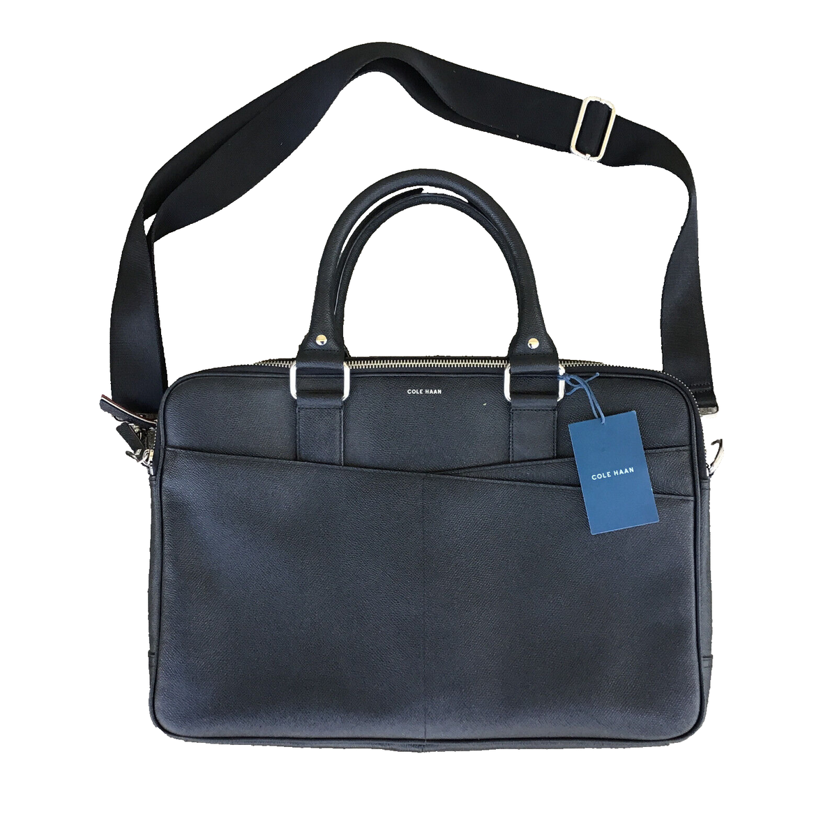 Cole Haan American Airlines Black Leather Attache Slim Cole Haan American Airlines Black Leather Attache Slim