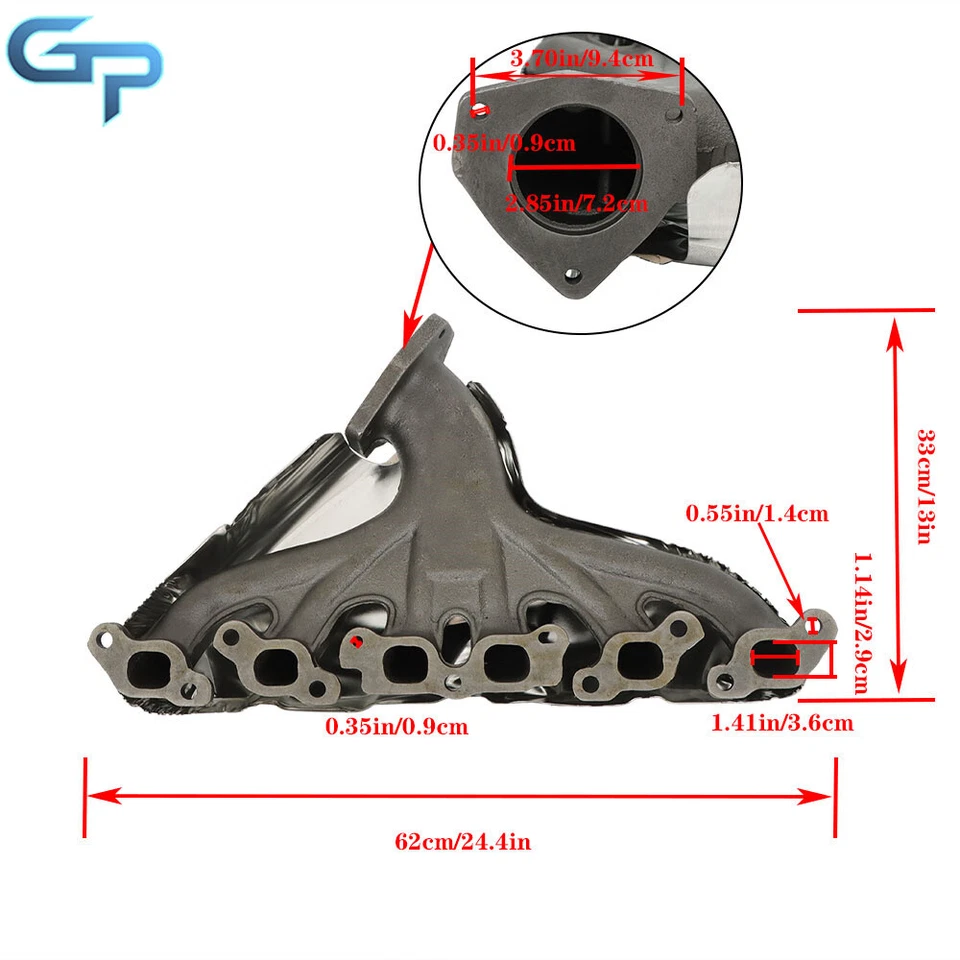 Exhaust Manifold W/Gasket Kit For 2002-2005 Chevrolet Trailblazer GMC Envoy 4.2L - Image 3 of 4