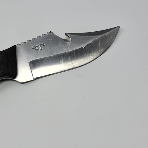 Jaguar 8.25 in Fixed Blade Knife with Hook Serrated Stainless Steel Blade 3.5 in - Picture 11 of 12