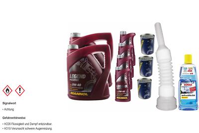 12L MANNOL Motoröl SAE 0W-40 LEGEND+ESTER inkl. Additiv Auslaufschlauch