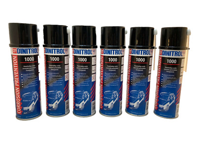 6 x DINITROL 1000 Klar Hohlraumwachs Spray Aerosol 500ml Rostschutz Schutz