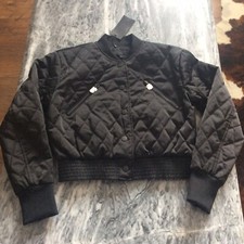 Kendall & Kylie Black Ladies Bomber Jacket - Size S - Brand New