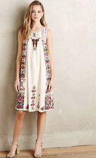 Anthropologie Kirsi Embroidered Bohemian Dress Size Small