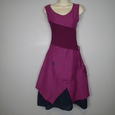 Matilda Jane Ekaterina Purple Linen cotton bl Sleeveless Midi Dress sz xs  sleeve | eBay