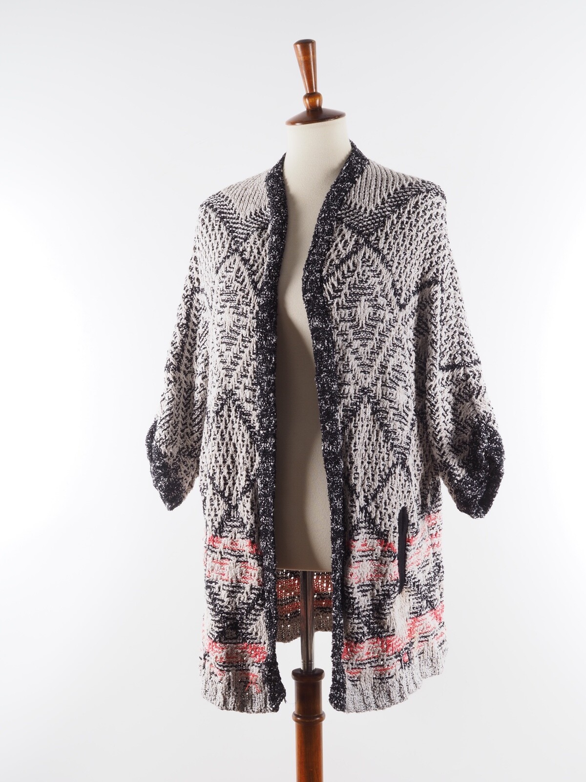 ALTRA Cappotto cardigan oversize Maje donna maglia jacquard taglia TU taglia unica