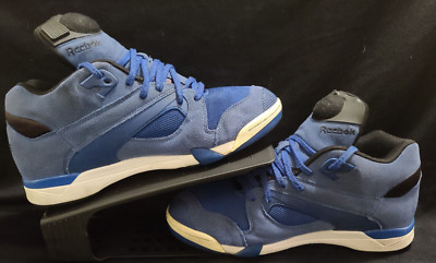  Rare  Reebok Court Victory Pump Royal Blue Suede Hexalite FLU Sz11 #107102231 