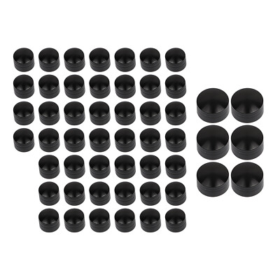 52pcs Black CNC Aluminum Engine Bolt Cover Caps Kit For Harley Dyna FXDF FXDWG