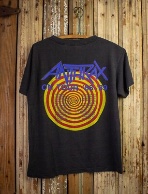 Vintage Anthrax State of Euphoria Concert T Shirt 1988-89 Black