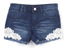 Girls Stretch 4 Pockets Premium Shorts with Lace