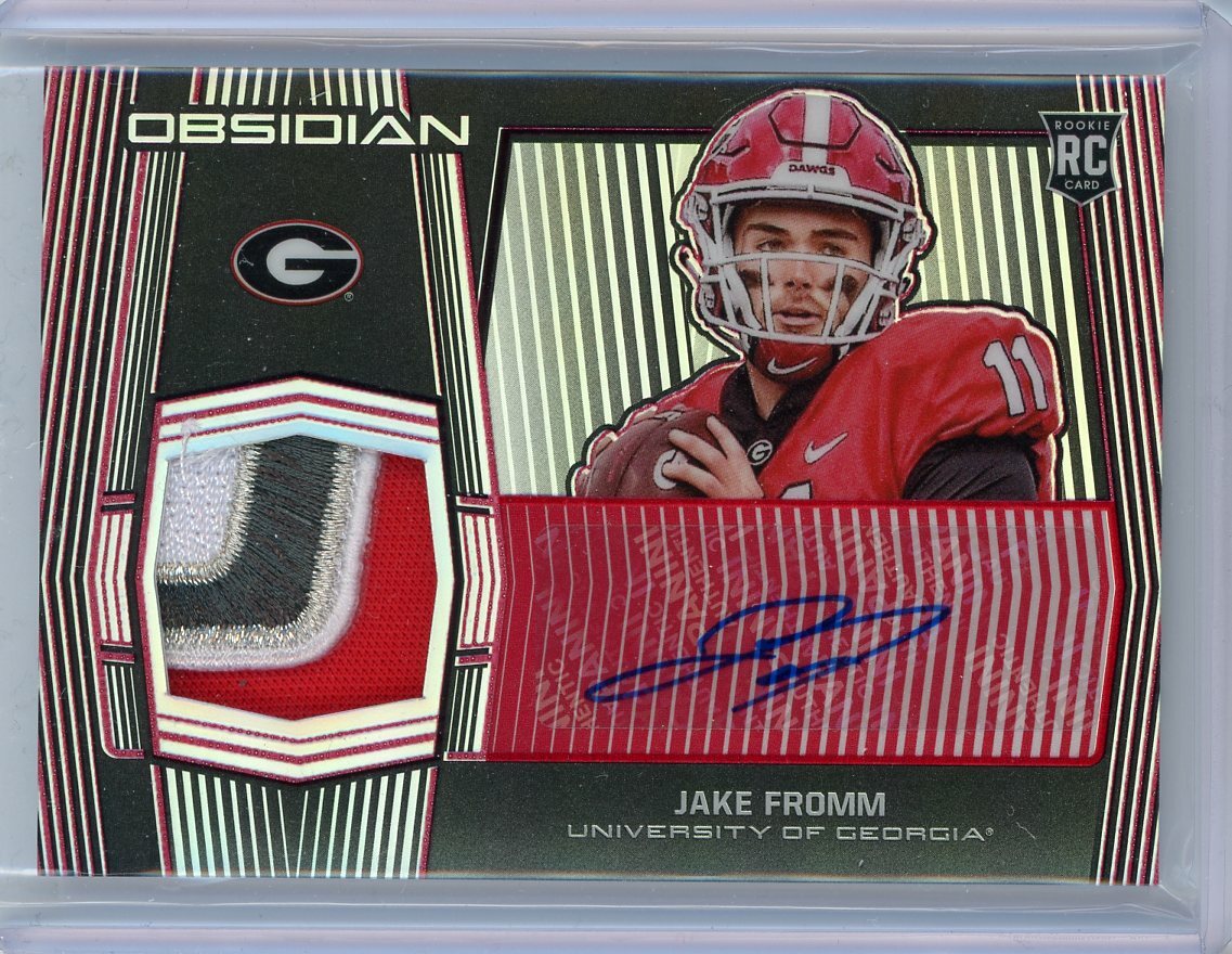 2020 Panini Obsidian JAKE FROMM RED Patch AUTO Autograph RPA RC Giants 2/5