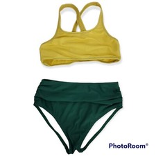 Nautica Girls 2pc Swimsuit Bikini Size 6 High Waist Racerback