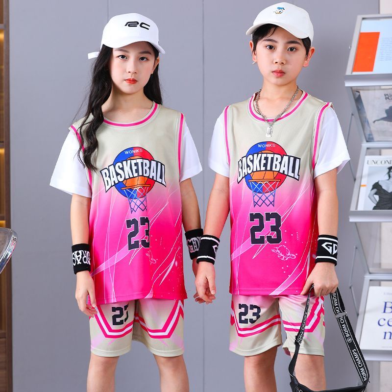 Niños Niñas Baloncesto Jersey Niños Camiseta sin mangas Corto Informal Traje Deportivo 1-12T