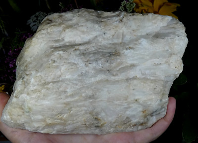 XXL raw block white barite 15x11cm 4KG! France barite mineral decoration tailor