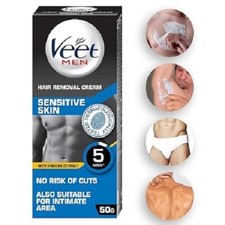 Hair Removal Cream for Men For Sensitive Skin Suitable Leg UnderArm 50gm