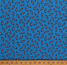Cotton Cat in the Hat Dr. Seuss Cartoons Books Fabric Print by the Yard D784.75