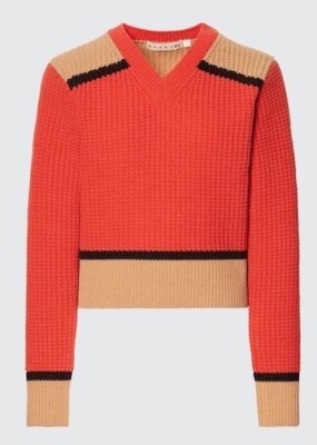 UNIQLO x MARNI Collaboration Popcorn Knit V-Neck Sweater