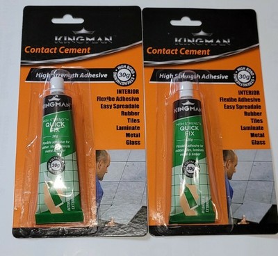 2 X Multi Purpose Contact Cement Glue Adhesive Metal Rubber Plastic