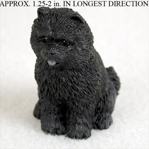 Chow Chow Mini Hand Painted Figurine Black - Picture 1 of 1