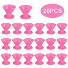 20 PCS Silicone No Heat Hair DIY Curlers Hair Care Tool(10 Large+10 Small)