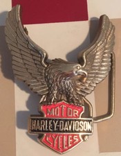 New Old Stock Harley Davidson Belt Buckle - "Motor Cycles" - H502 - Vintage -