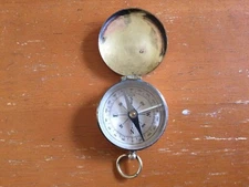 Vintage Brass Pocket Compass (Made In Germany) Missing Needle Lock