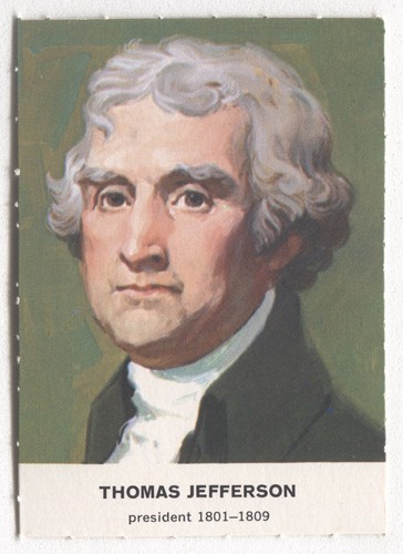 THOMAS JEFFERSON 1960 Golden Press Presidents Of The United States Card thomas-jefferson-1960-golden-press-presidents-of-the-united-states-card