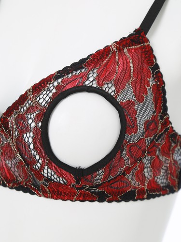Womens Nipples 3/4 Cup Bras Fancy Dress Lingerie Babydoll Unlined Cupless AU - Picture 60 of 67