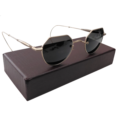 Matsuda M3132 Panto Sunglass | Matte Gold | Grey Lens | 46MM 0405