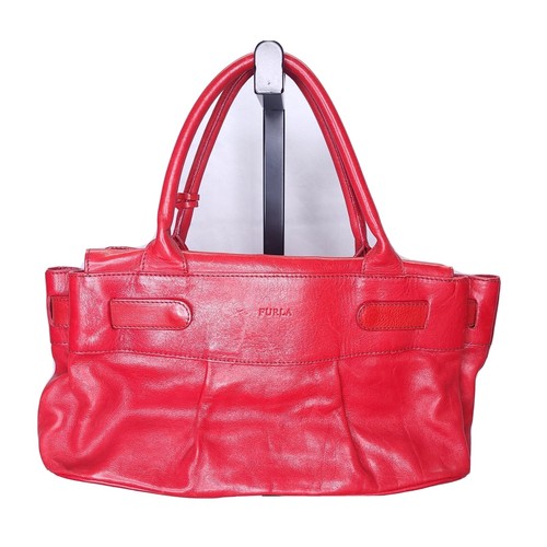 Bolso de Mano Furla Italia Vintage Cuero Rojo Pequeño Cartera de Hombro - Imagen 2 de 8