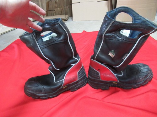 2018 Fire Dex Firefighter Boots Men Sz 11 W Structural Leather FIRE FDXL100 - Picture 2 of 9