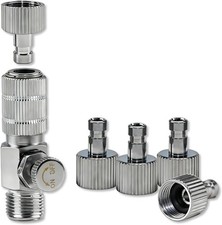 Airbrush Quick Release Disconnect Adapter Kit with Adjustable Control Valve
