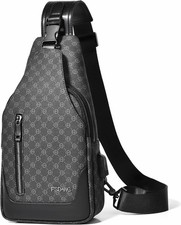 Water Resistant Sling Backpack Men Chest Bag Crossbody Shoulder Travel Hiking...