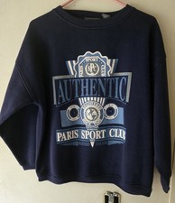 Paris Sport Club Women's Crewneck Sweatshirt Size Small Pre-owned Vintage