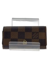 LOUIS VUITTON Multicles 4 Damier Ebene Leather BRW All-over Pattern Men's