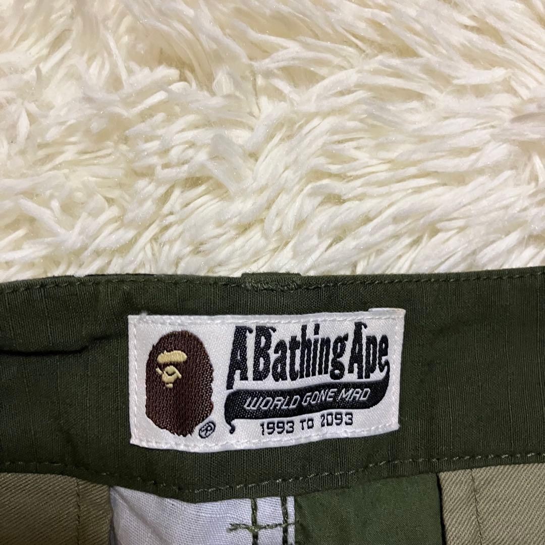 A Bathing Ape Crazy Patterned Wide Cargo Shorts Half Pants Khaki Camouflage S thumbnail 5