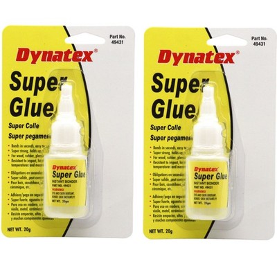 Dynatex 0.7 oz Super Glue - Instant Clear 5000 PSI (2-Pack)