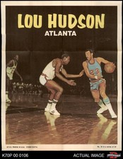 1970 Topps Basketball Posters #19 Lou Hudson Hawks HOF Minnesota 6 - EX/MT