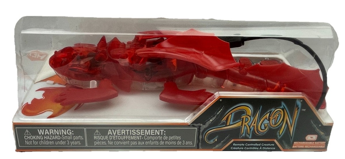 Hexbug Rechargeable Remote Control Dragon, Giocattolo Ricaricabile per Bambini, Figura di Dinosauro robotico Regolabile (Rosso), Colore Drago, 6068874