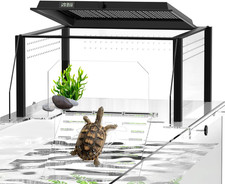 Upgraded Turtle Basking Platform for Aquatic Turtles with Temp Humidity Gauge,