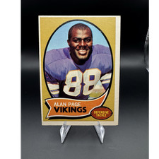 Topps 1970 Alan Page #59 Rookie Minnesota Vikings NFL Football Card. rookie card picture