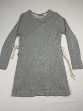 ATHLETA Studio Cinch Sweatshirt Dress Ladies XS Heather Gray
