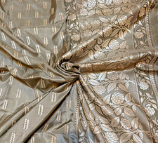 VTG Indian 100 SILK/SILVER THREAD Sari ZARI Woven Saree 5yd X 1.25yd